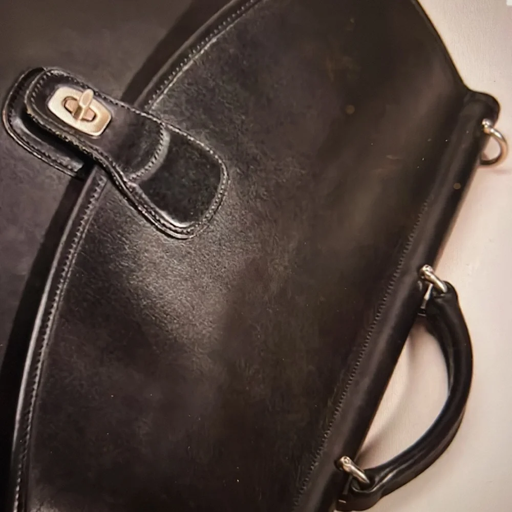 COACH vintage Beekman black leather brief - Picture 6 of 8
